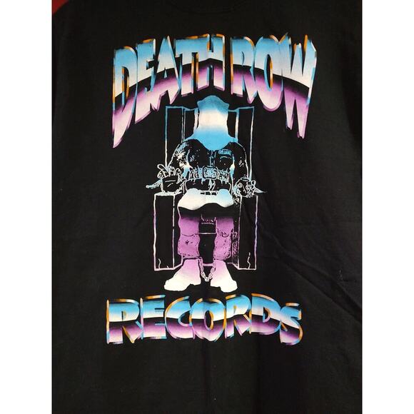 Death Row Records Shirt Mens M Black Rap Label Tupac Snoop Dogg Tour Concert Tee - Picture 2 of 5